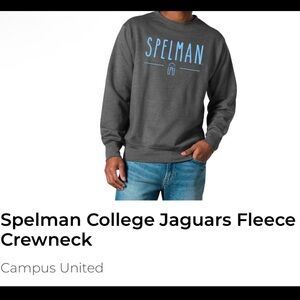 Spelman college Gray Fleece Crewneck Sweater